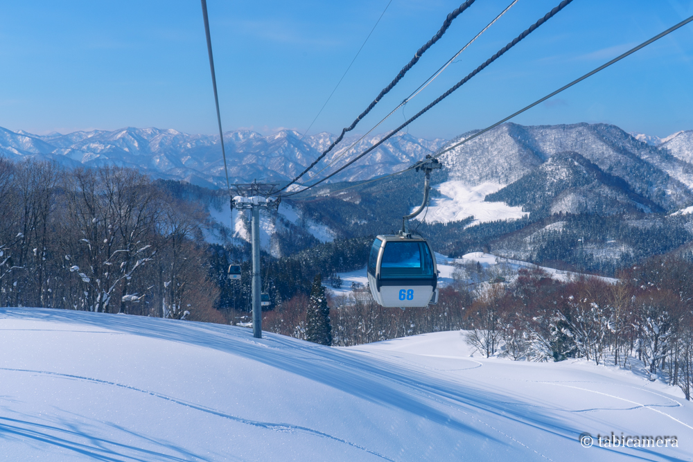 森吉山阿仁スキー場 ゴンドラからの景色